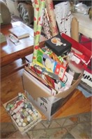 Large amount of gift boxes, wrapping paper, gift