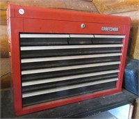 Craftsman metal tool box with eight drawers.