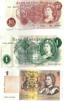 2 BANK OF ENGLAND & 1 AUSSTRAILIAN NOTE