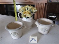 Ceramic Flower Pots and Pitcher