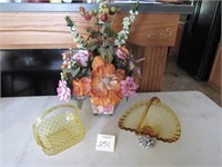 Glass basket and Flower Arrangements