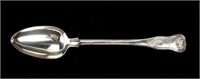 LARGE ENGLISH STERLING SERVING SPOON 1800S