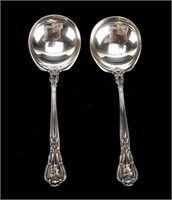 TWO GORHAM CHANTILY STERLING BOUILLON SPOONS
