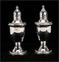 WEIGHTED STERLING SILVER SALT & PEPPER SHAKERS
