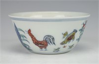 CHINESE ROOSTER TEACUP