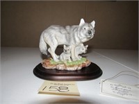 Grey Wolves Porcelian Figurine