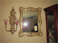 Wall Sconce and Mirror