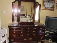 Cherry Dresser with Mirror