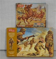 2 pcs New Vintage Airfix Military Figures In Box