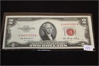 1953 TWO DOLLAR RED SEAL US NOTE   MS 64