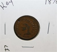 1870 INDIAN CENT  VG RARE DATE