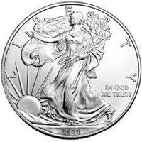 1988 SILVER EAGLE W BOX PAPERS