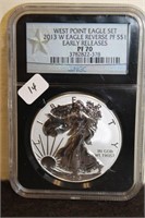 2013 W NGC PF70 SILVER EAGLE   REVERSE