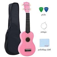 Strong Wind Pink Soprano Ukulele for Kids with