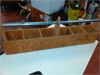 Handcrafted handyman 6 compartment tool caddy