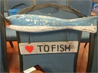 Wall decor "to fish " sign