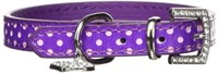 Petcessory Polka Dot Dog Collar, Small, Purple