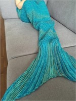 Kids Mermaid Tail Blanket - Turquoise