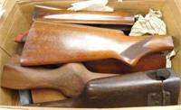 Lot # 640 Box full of wooden Rifle shoulder