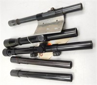 Lot # 643 Three early Rifle scopes & two M7