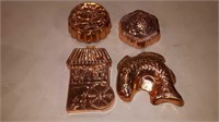 FLAT OF DECORATIVE COPPER MOLDS