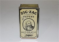 TIN ZIG-ZAG CIGARETTE PAPERS DISPENSER