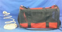 pet carrying case with cat toy