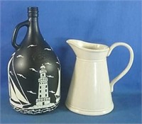 Hand Painted jug and water pitcher