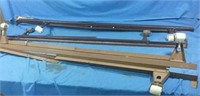 2 Adjustable Metal bed frames on rollers