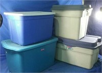 4 totes with lids