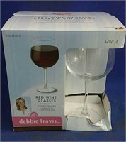 New Debbie Travis red wine glasses