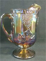 Rare Carnival Glass water pitcher 11"h Excellent