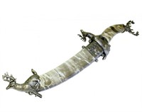New 14" Grey Deer Mongolian Dagger with Sheath