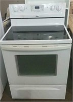 Glass top self cleaning stove   30" x 26" x 47"