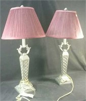 2 table top lamps 28"H