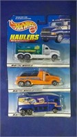 3 Brand New Hotwheels Haulers Trucks