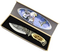 New 10" Eagle hunting knife in gift box