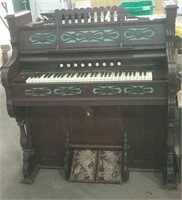 Working Antique pump organ   46" x 23" x 49"h,