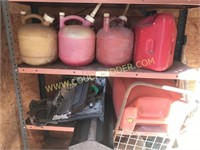 Large lot of gas cans