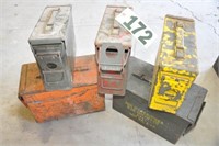 (5) Metal ammo boxes (1 LOT)