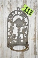 Cast iron, wall mount  "Welcome" planter holder