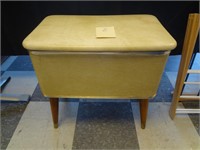 Vintage Burlington MCM Sewing Basket Stool