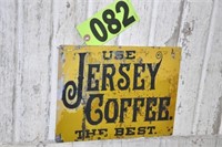 10 1/2" W x 8" T "Jersey Coffee" metal sign