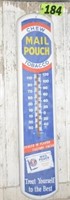 "Chew Mail Pouch" metal thermometer