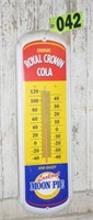 "Drink Royal Crown Cola" metal thermometer