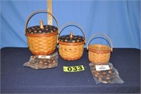 (3) Longaberger "Pumpkins"