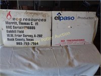 2 Gas & Oil Lease Signs - Metal