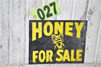 10" W x 8" T metal "Honey for Sale" sign