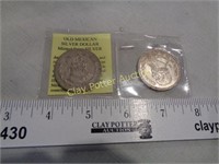 2 Old Mexican Silver Dollars