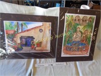 2 Watercolor Prints with COA